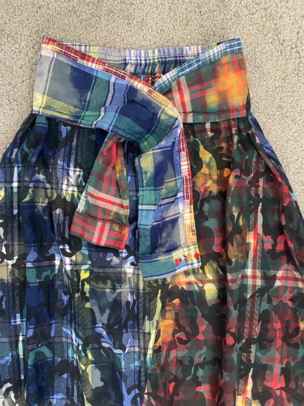 ALEXIS Multicolor Patchwork A-Line Skirt - Size S - Boho Chic Designer Style - Picture 8 of 16